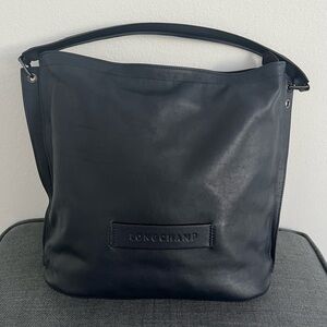 Longchamp Midnight Blue Leather Tote